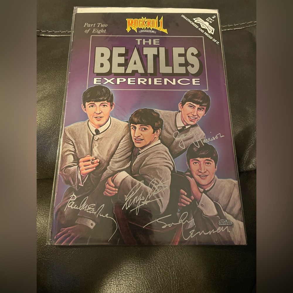 Rock n roll the Beatles experience comic. Comes Bagged with Board.